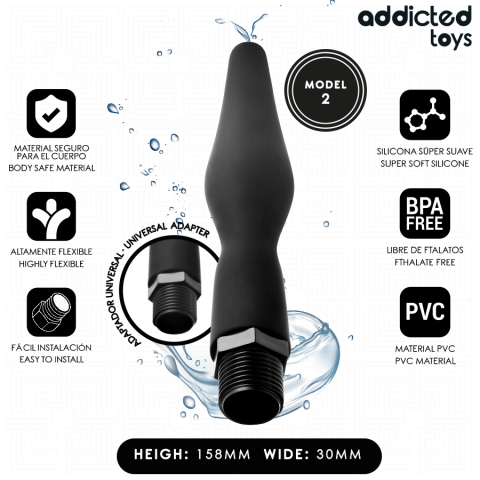 ADDICTED TOYS - ANAL CLEANER WITH UNIVERSAL ADAPTER MODEL 2