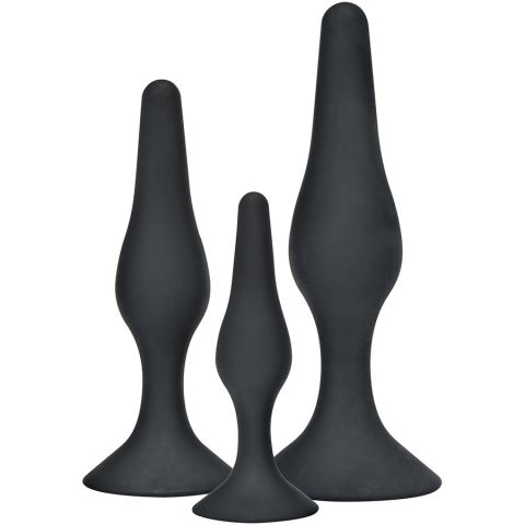 TOYJOY - ANAL PLAY CURVY COMPANIONS ANAL PLUG 3 PIECES BLACK