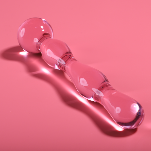 NEBULA SERIES BY IBIZA - MODEL 13 DILDO BOROSILICATE GLASS PINK 18 CM -O- 3.5 CM