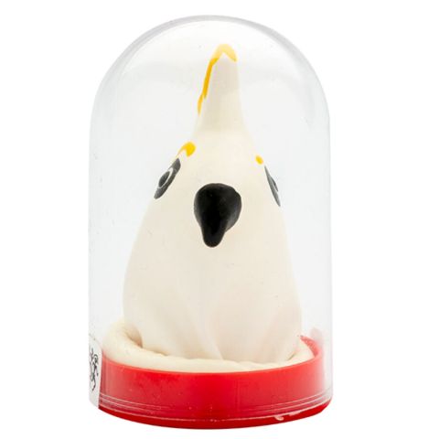 CONDOMERIE - HANDPAINTED NOVELTY CONDOMS PARROT WHITE